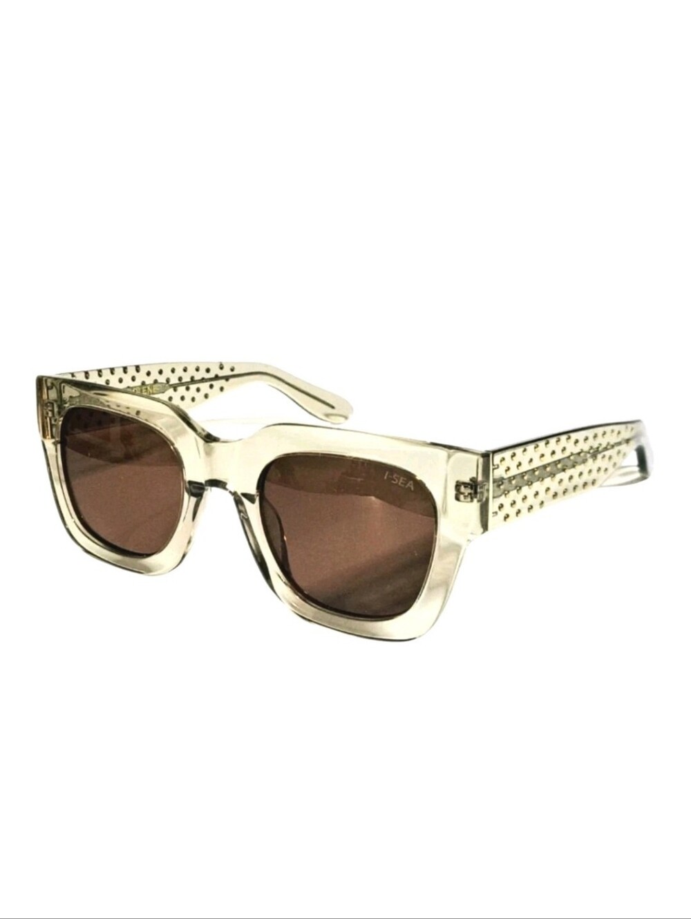 I-SEA Anthropologie Sunglasses Jolene Smoke Grey Brown New